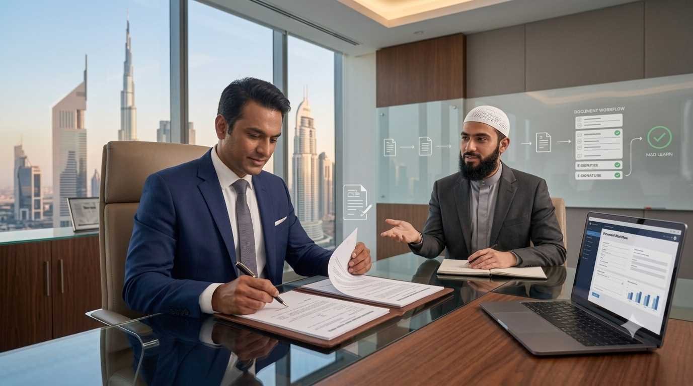 Business consultation meeting for Dubai trade license application and approval